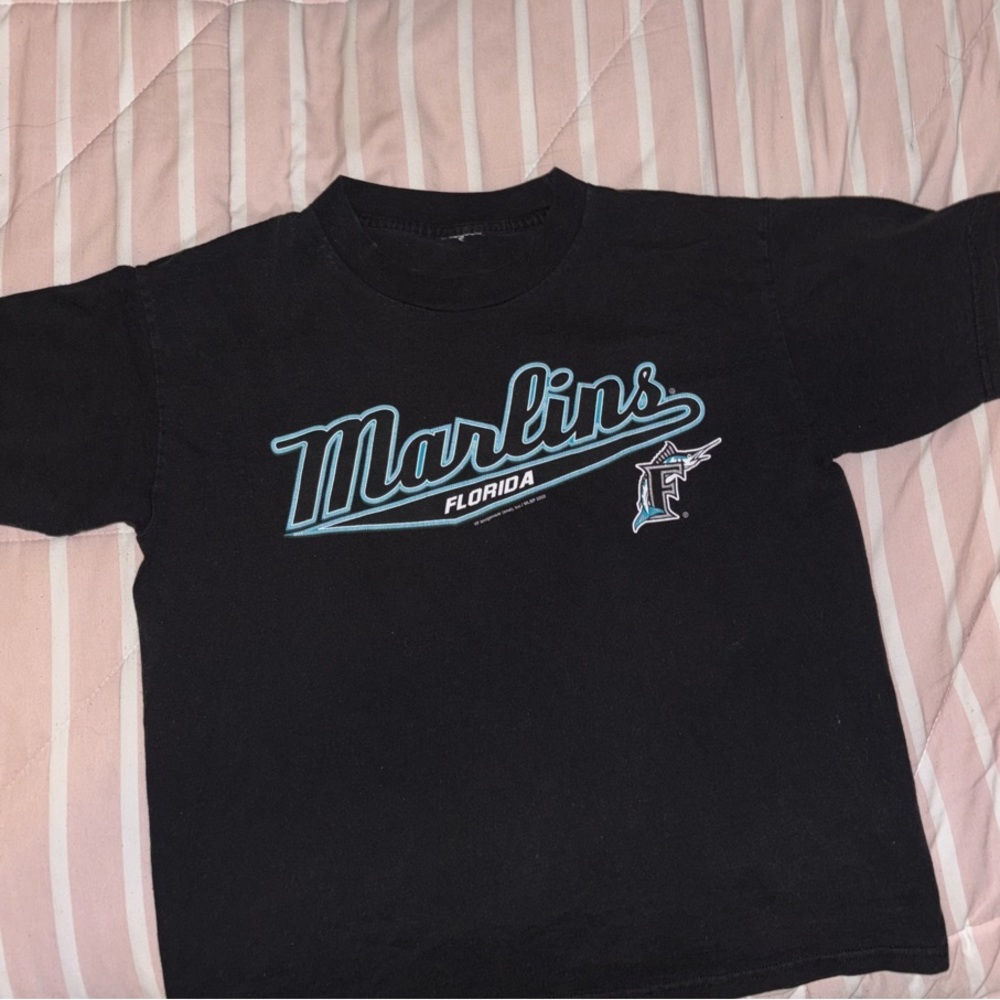 Men’s Black Florida Marlins T-Shirt